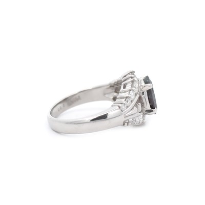 Lot 8 - Platinum GIA Certified 1.01CT Alexandrite & Diamond Ring