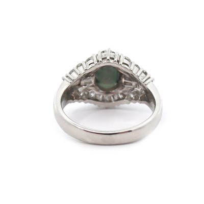 Lot 8 - Platinum GIA Certified 1.01CT Alexandrite & Diamond Ring