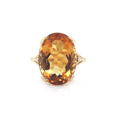 Lot 59 - 9CT Yellow Gold 9.90ct Citrine Cocktail Ring