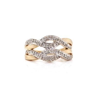 Lot 99 - 9CT Yellow And White Gold Dress Ring