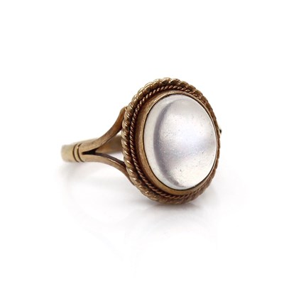 Lot 27 - 9CT Yellow Gold Antique Moonstone Ring